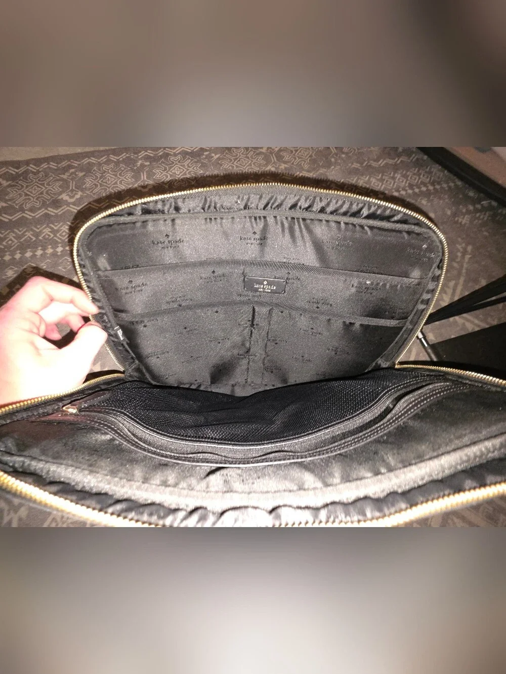 Kate Spade New York Black Nylon Laptop Bag – Fits 15